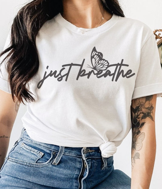 Just Breathe Butterfly Tee