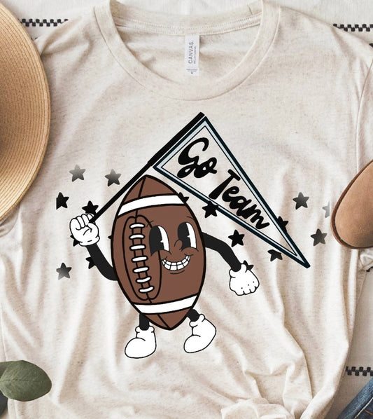 Football Go Team Retro Friends Tee