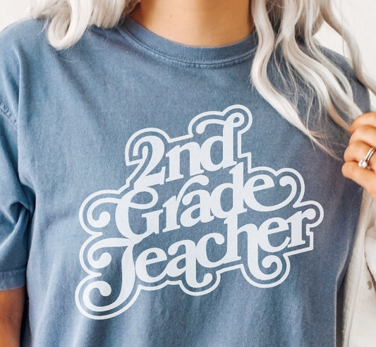 2nd Grade Teacher Tee