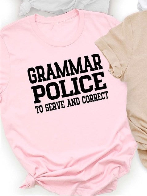 Grammar Police To Serve And Correct Tee