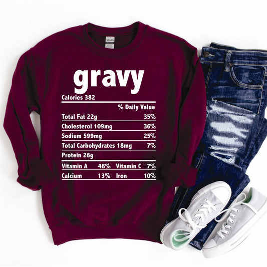 Gravy Nutrition Facts Crew Sweatshirt