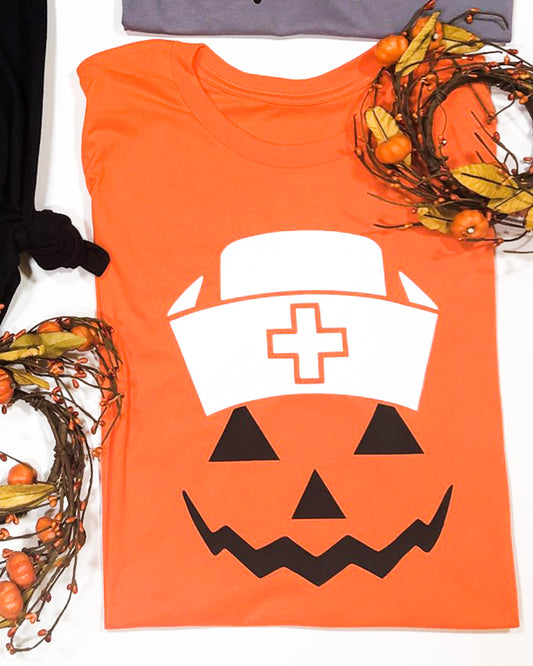 Jack-O-Lantern Nurse Tee