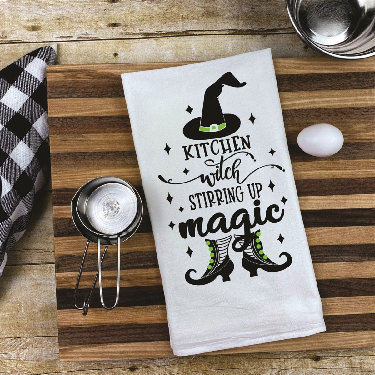 Kitchen Witch Stirring Up Magic Kitchen Towel