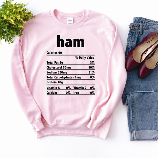 Ham Nutrition Facts Crew Sweatshirt