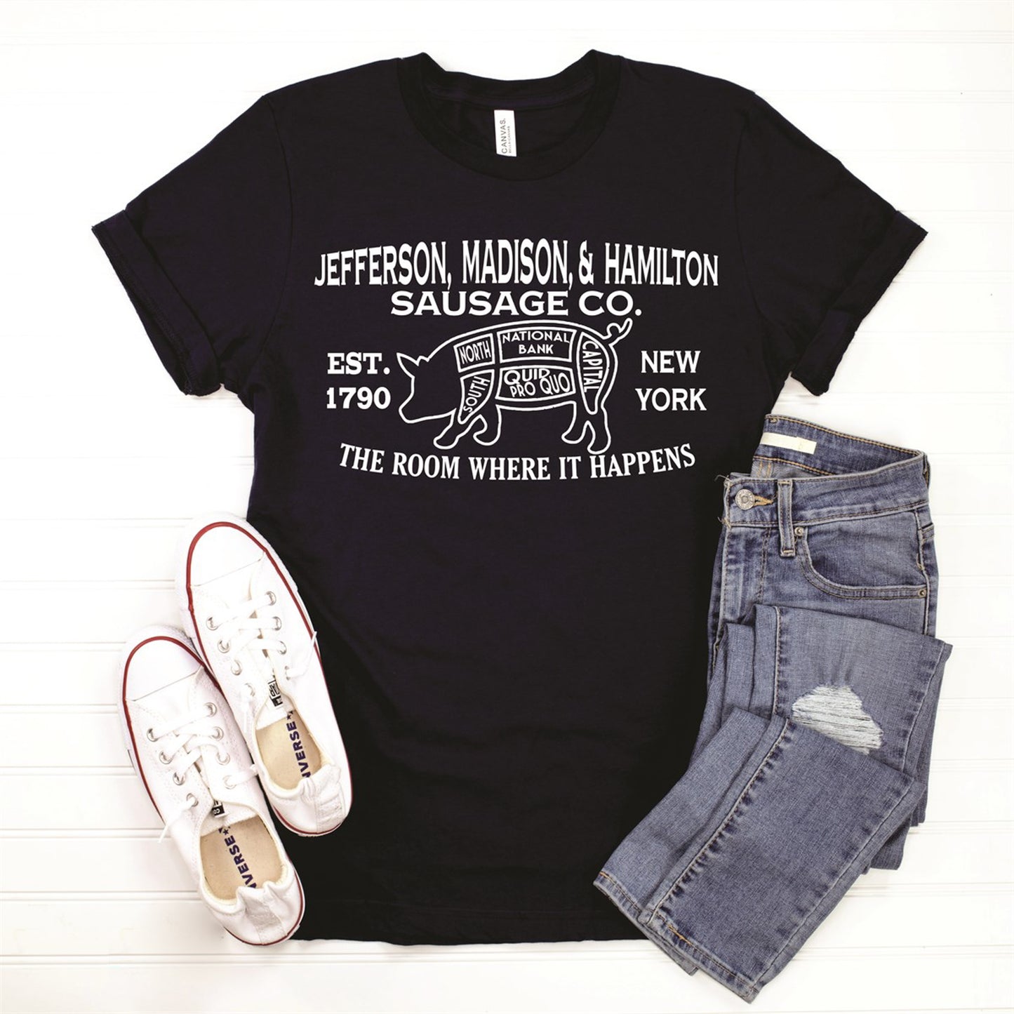 Jefferson, Madison, & Hamilton Sausage Co. Tee