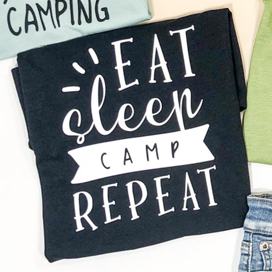 Eat Sleep Camp Repeat Tee