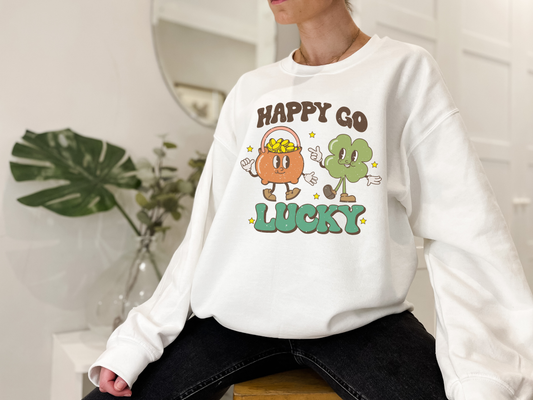 Happy Go Lucky Crew Sweatshirt