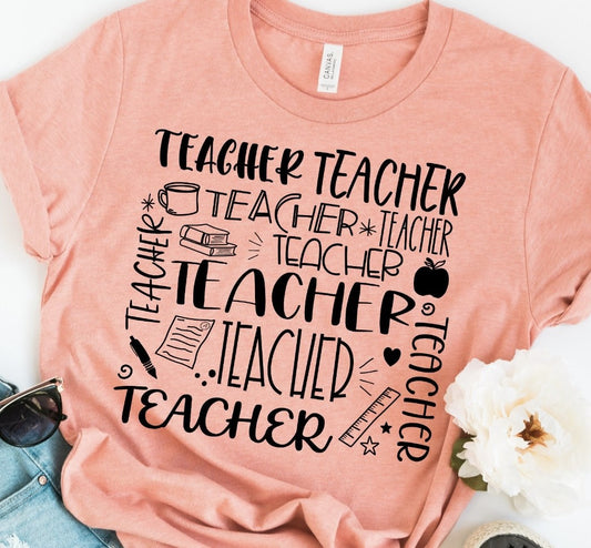 Teacher Subway Art Tee