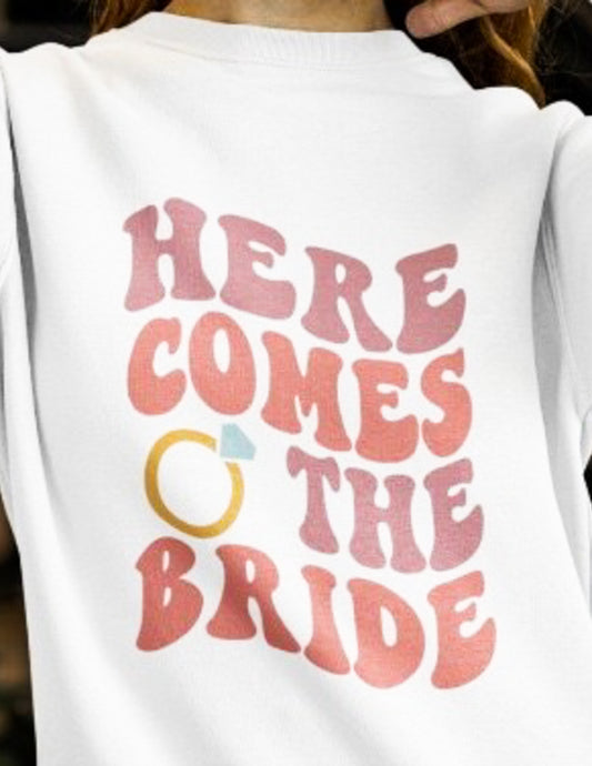 Here Comes The Bride With Diamond Ring Tee