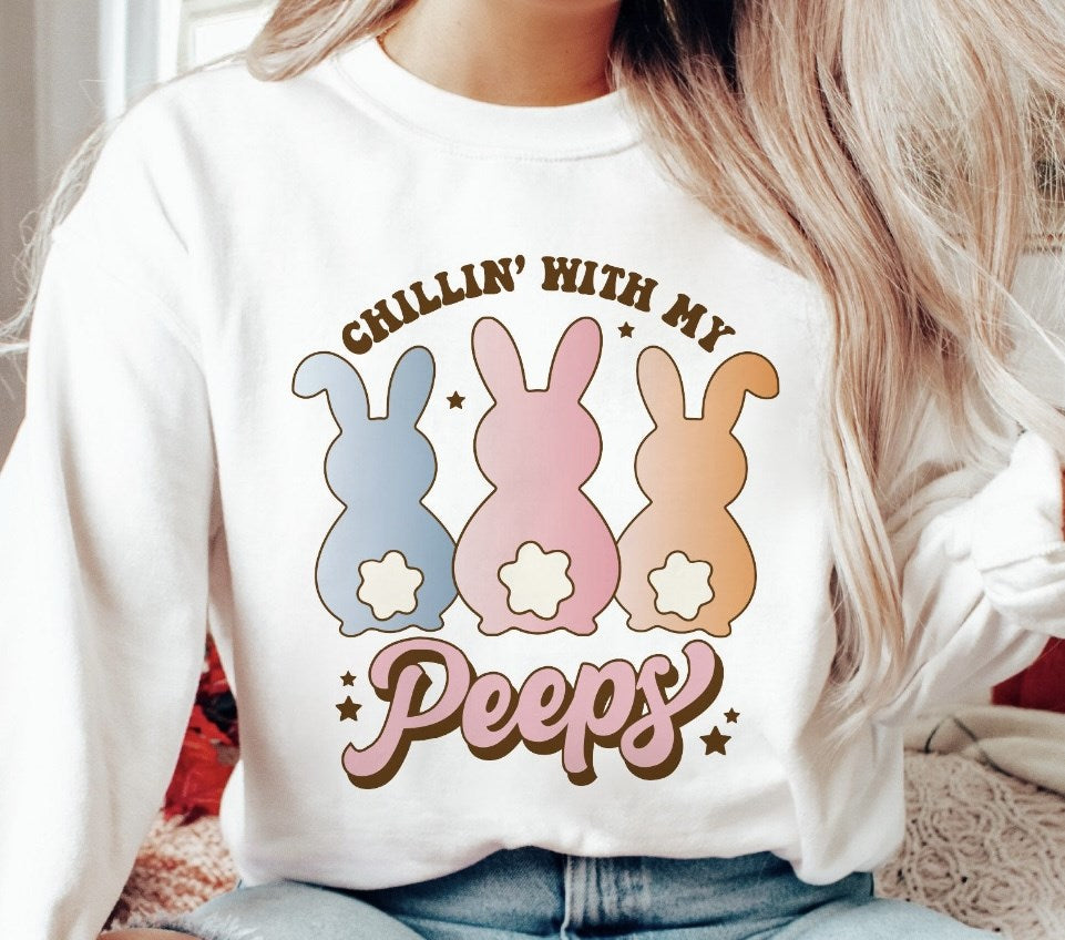 Chillin' With My Peeps Crew Sweatshirt