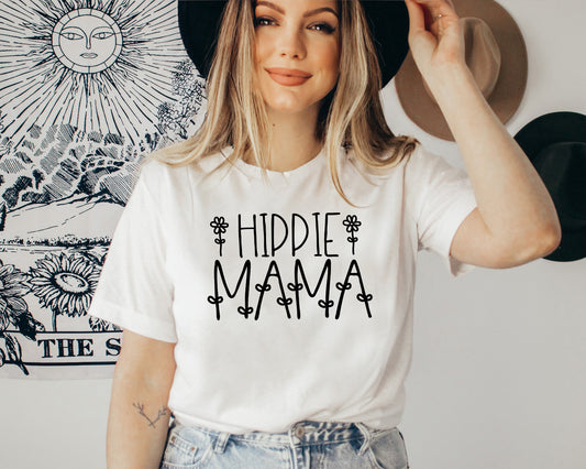 Hippie Mama T-Shirt or Crew Sweatshirt
