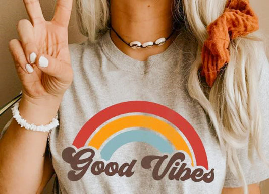 Good Vibes Rainbow Tee