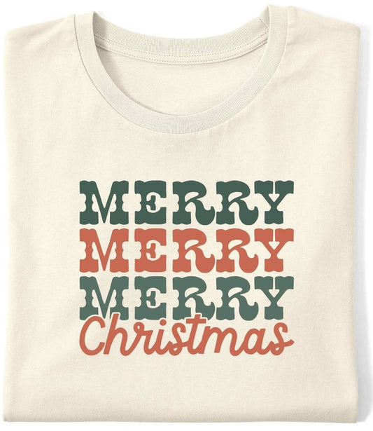 Merry (Stacked) Christmas Tee