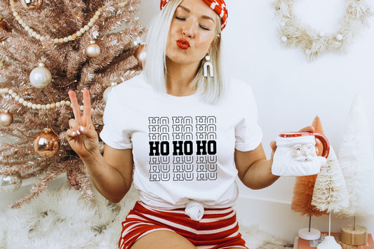 Ho Ho Ho Stacked Tee