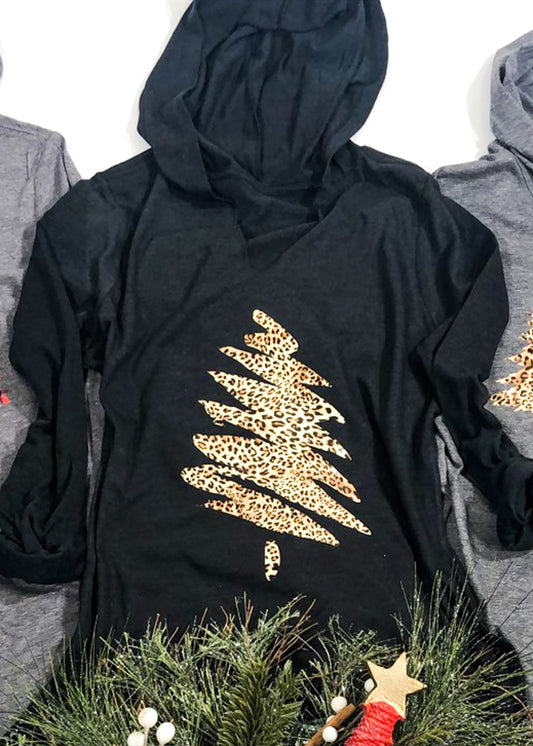 Cheetah Print Tree Lightweight Hoodie