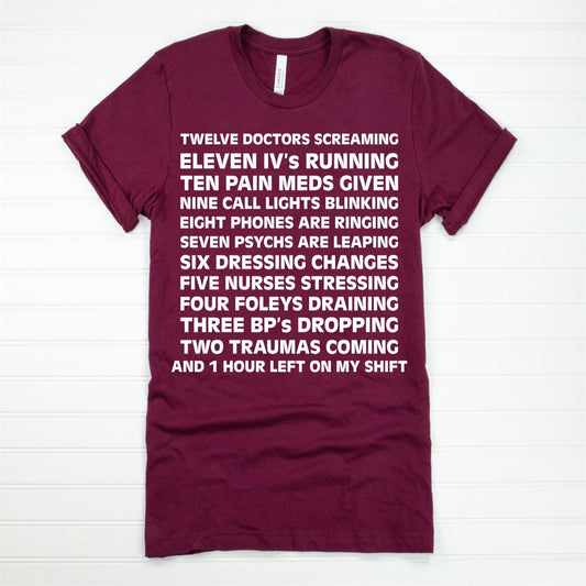 Nurse 12 Days Of Christmas Tee