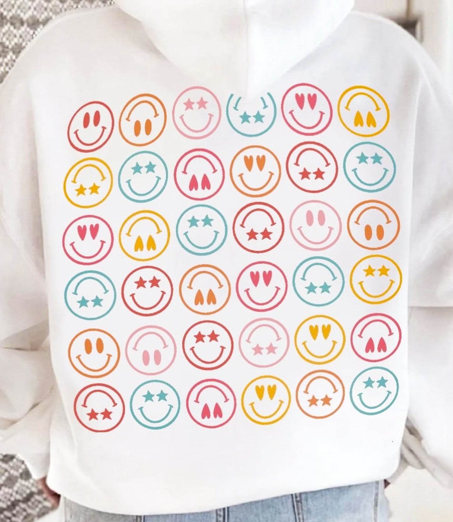 Stacked Smiley Face Hoodie