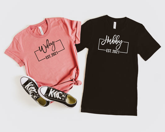 Personalized Hubby Wifey Tees