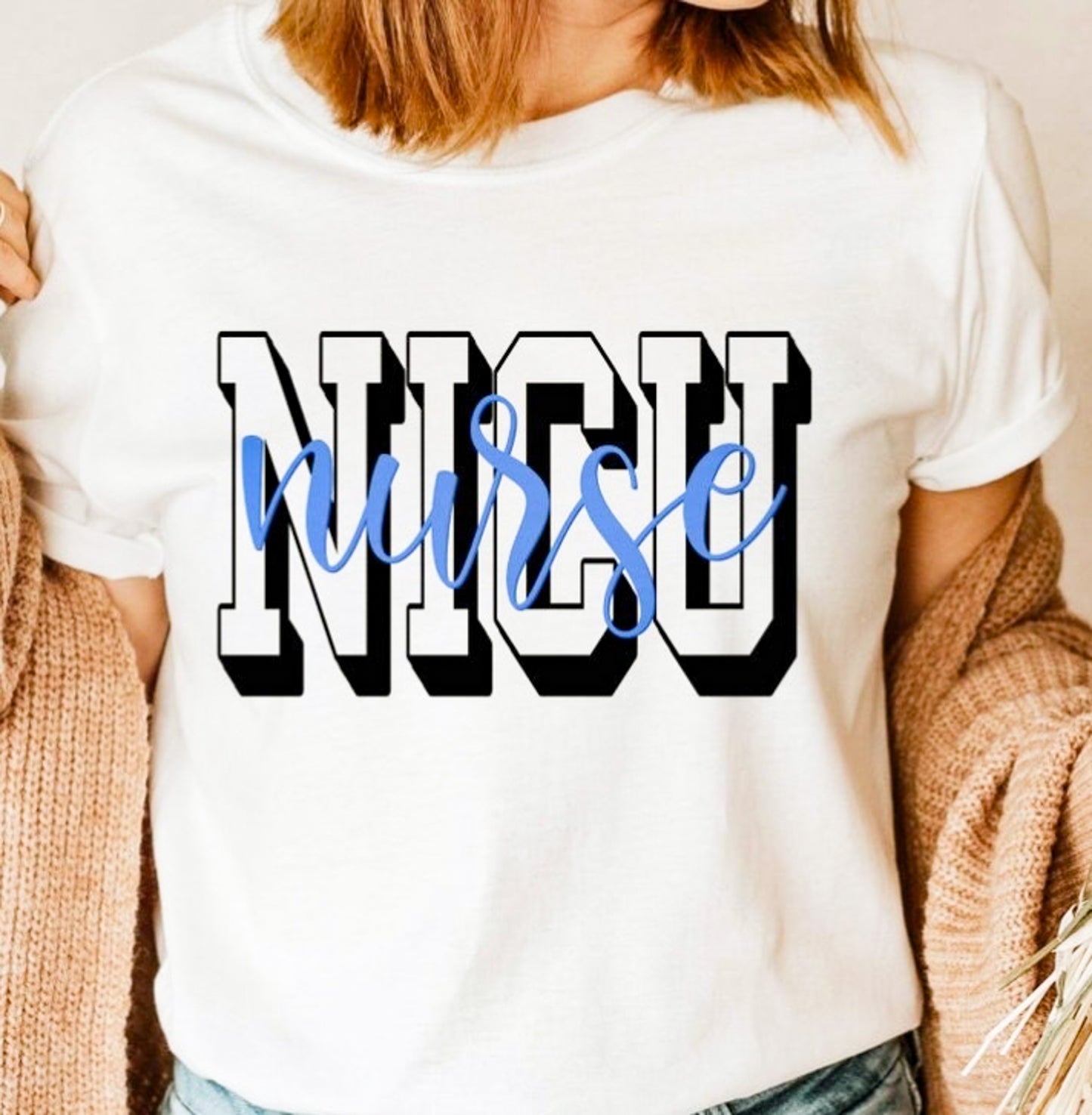 NICU Nurse With Script Tee