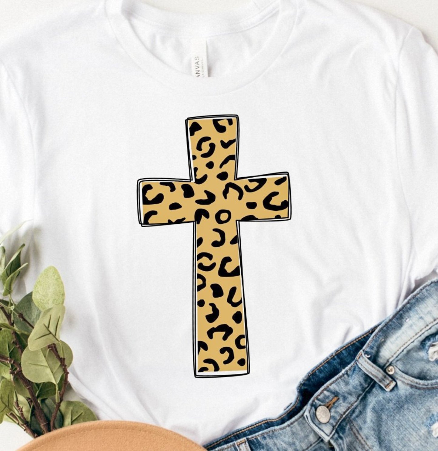 Cheetah Print Cross