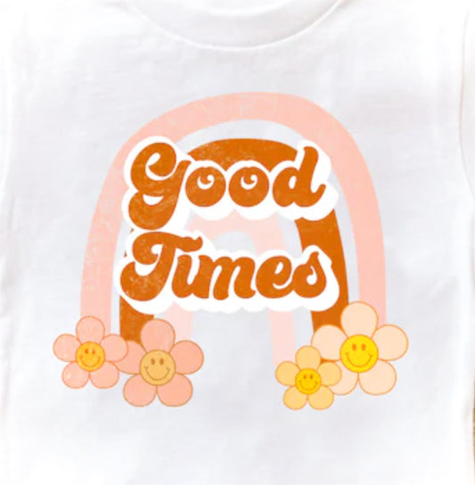 Good Times Rainbow & Flowers Tee