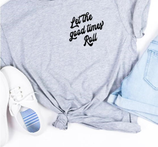 Let The Good Times Roll Pocket Logo Tee