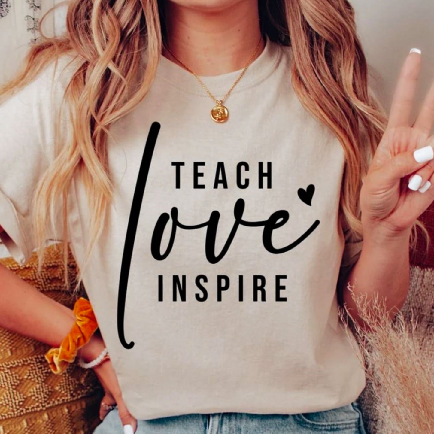Teach Love Inspire T-Shirt or Crew Sweatshirt
