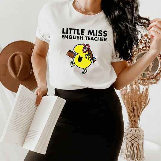 Little Miss English Teacher T-Shirt or Crew Sweatshirt