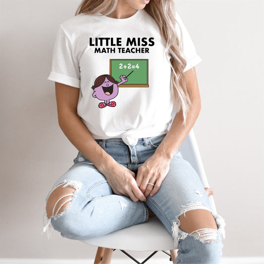 Little Miss Math Teacher T-Shirt or Crew Sweatshirt