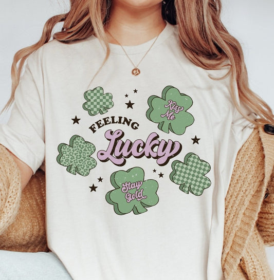 Feeling Lucky With Clovers Tee