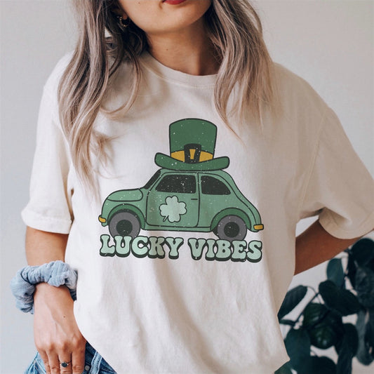 Lucky Vibes With Car Tee