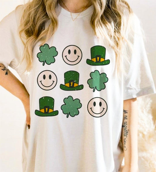 Clovers Hats & Smileys Tee