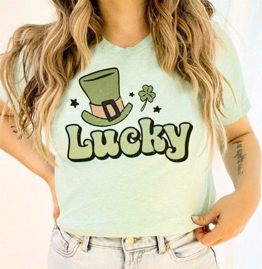 Lucky With Hat Tee