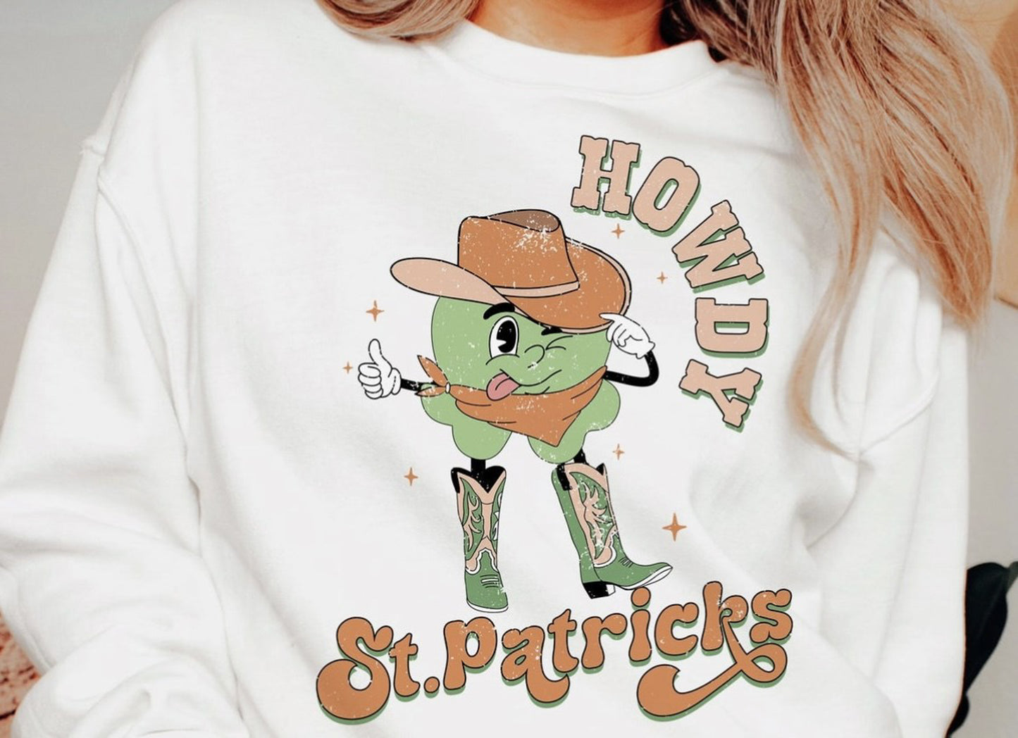 Howdy St. Patricks Crew Sweatshirt