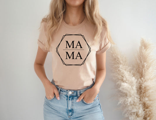 Mama In Hexagon T-Shirt or Crew Sweatshirt
