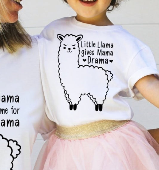 Little Llama Gives Mama Drama Tee