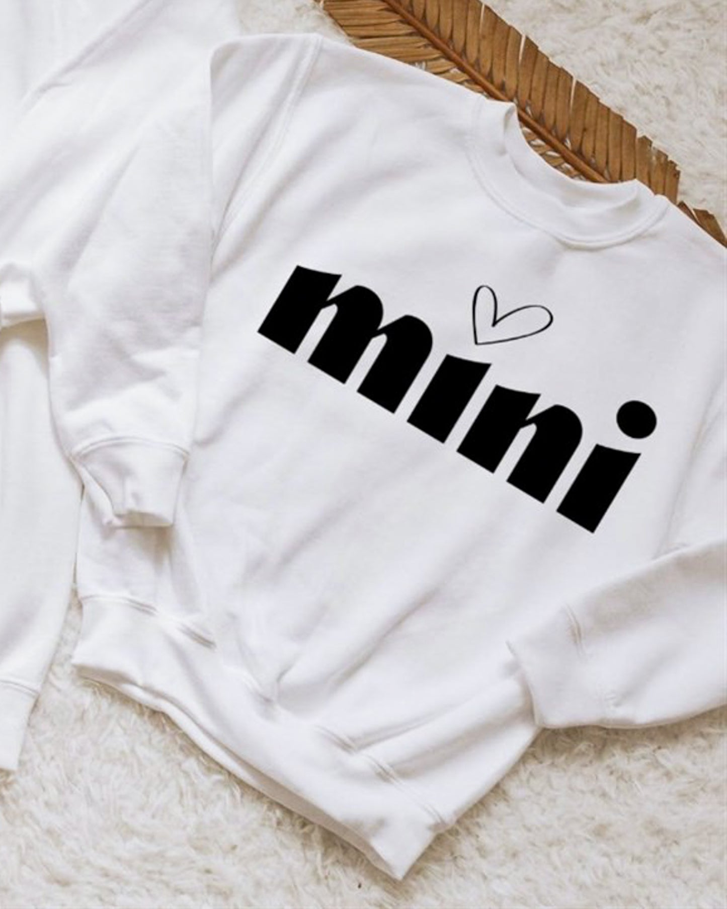 Retro Mini With Heart Crew Sweatshirt