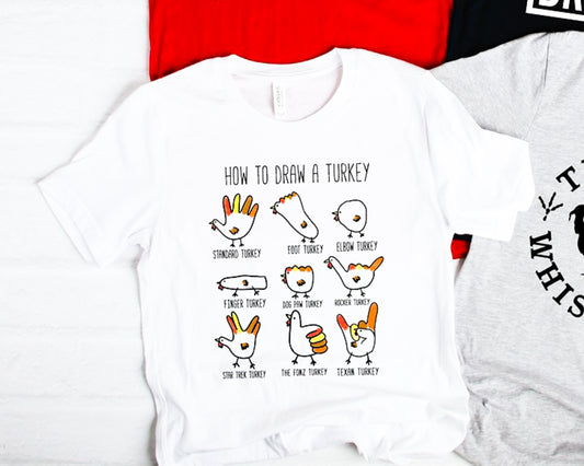 How To Draw A Turkey Tee