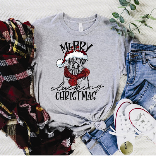 Merry Clucking Christmas Tee