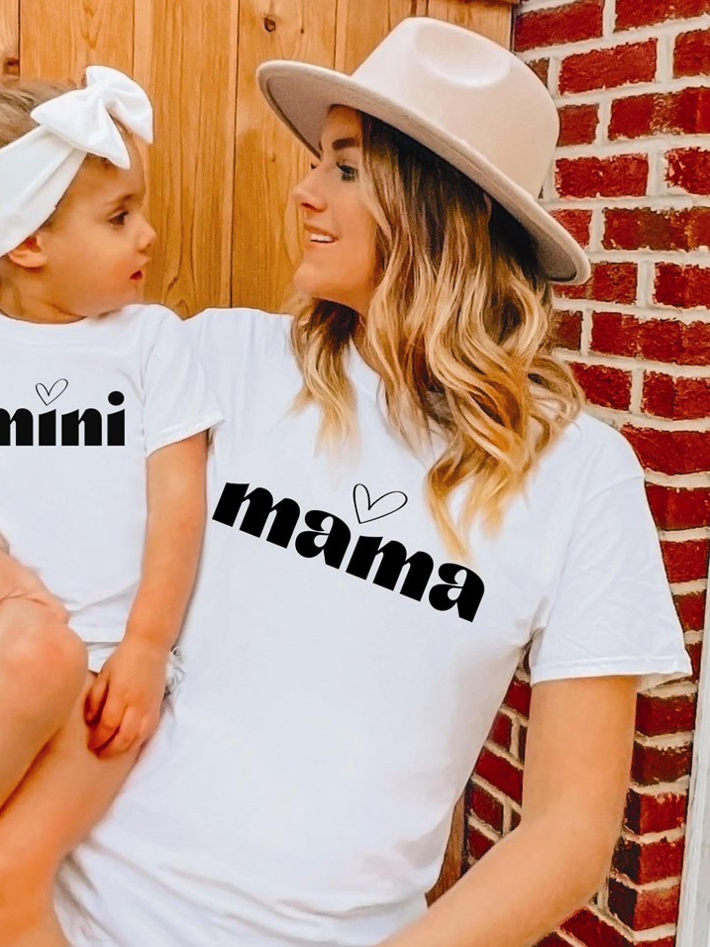 Retro Mama With Heart T-Shirt or Crew Sweatshirt