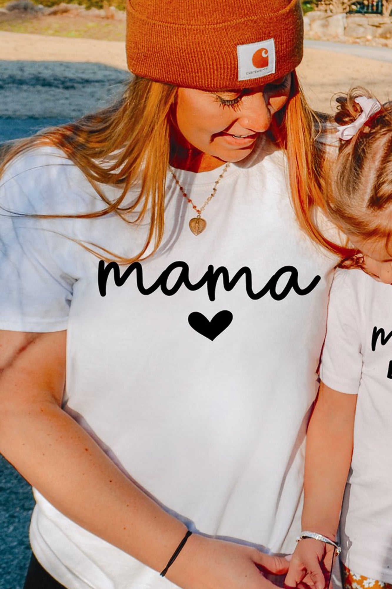 Mama With Heart T-Shirt or Crew Sweatshirt