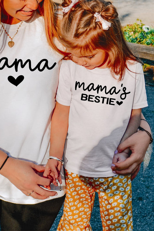 Mama's Bestie With Heart Tee