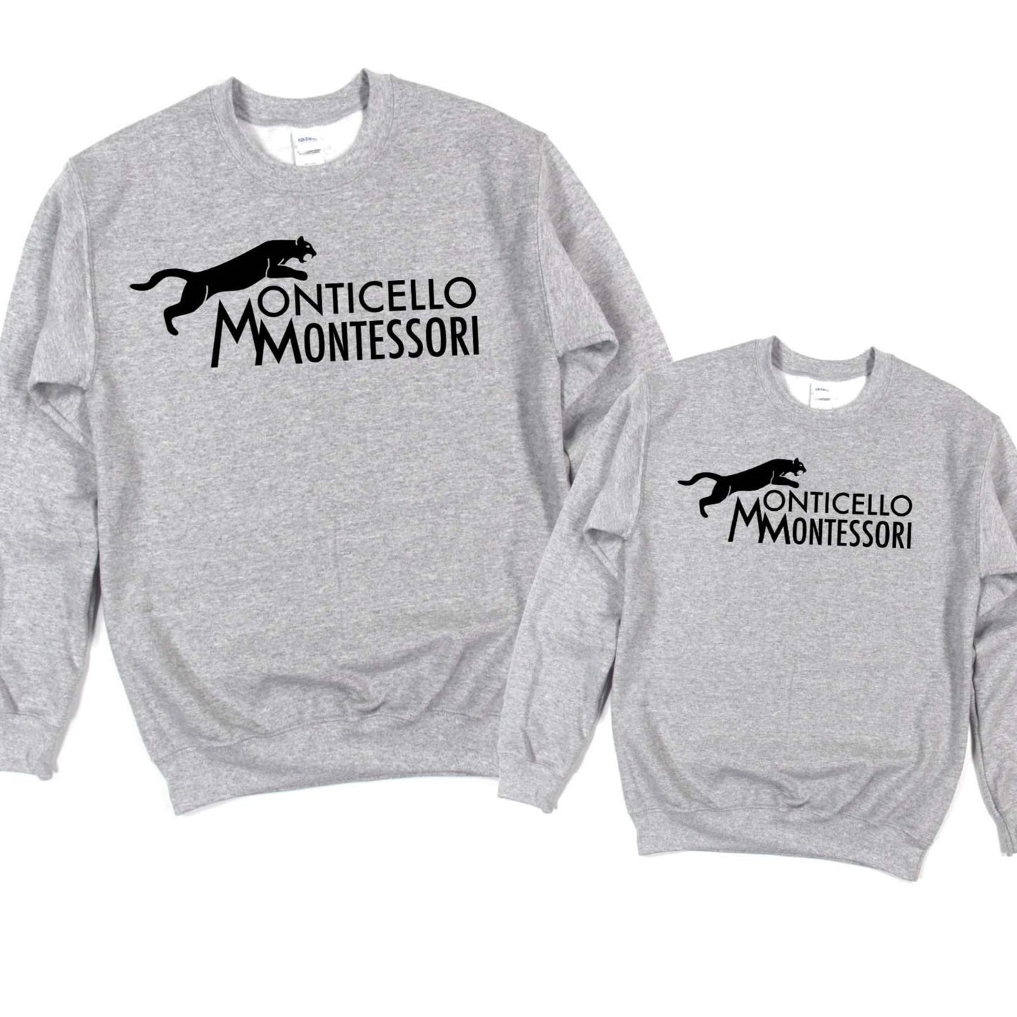 Monticello Main Logo Design: Tees, Crews & Hoodies: Adult & Youth Sizes