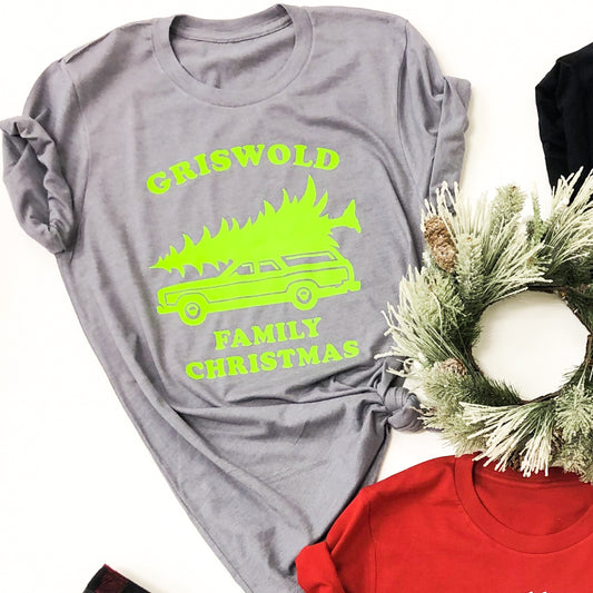 Griswold Family Christmas Car With Tree Tee