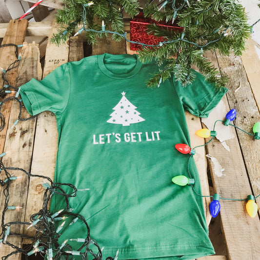 Let's Get Lit Tree Tee