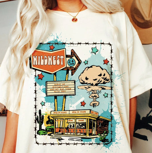 Wild West 24 Hour Diner Tee