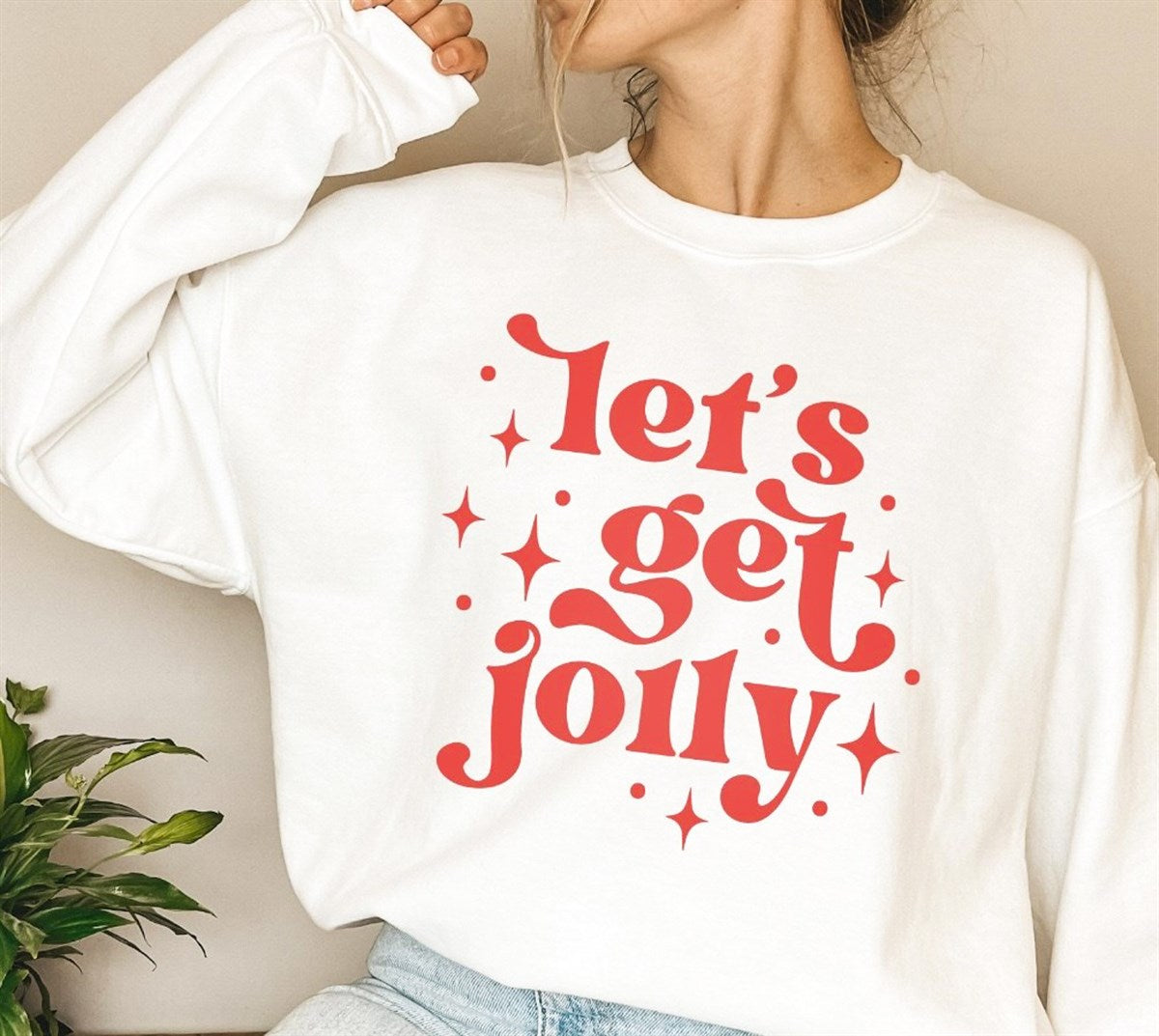 Let's Get Jolly Crew Sweatshirt