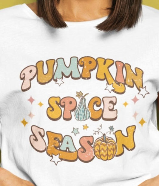 Pumpkin Spice Season T-Shirt or Crew Sweatshirt