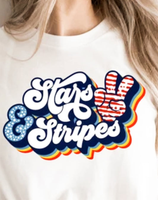 Stars & Stripes Peace Sign Tee