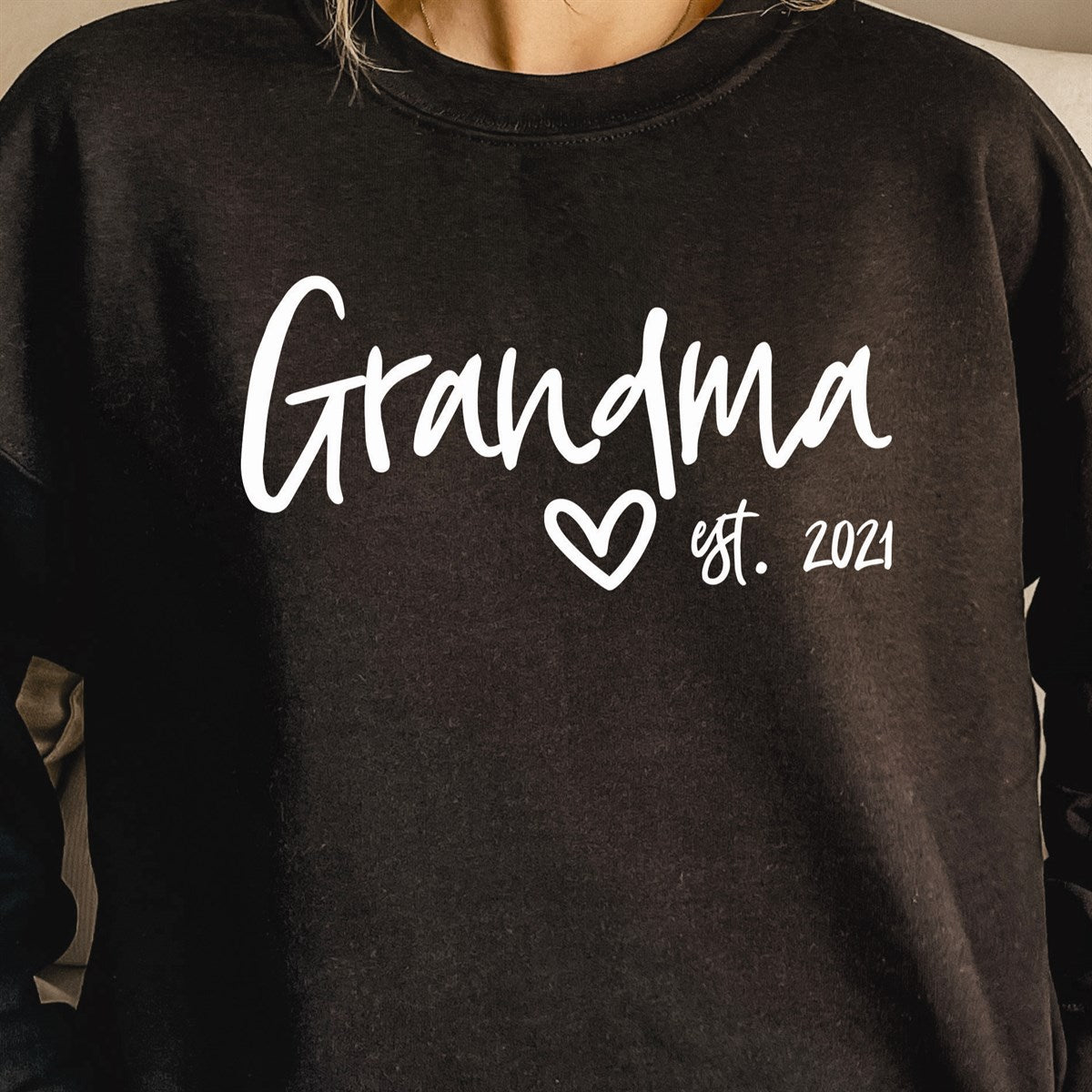 Personalized Grandma Est. Crew Neck